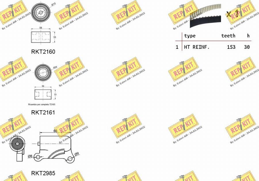 REPKIT RKTK1214 - Комплект ременя ГРМ autocars.com.ua