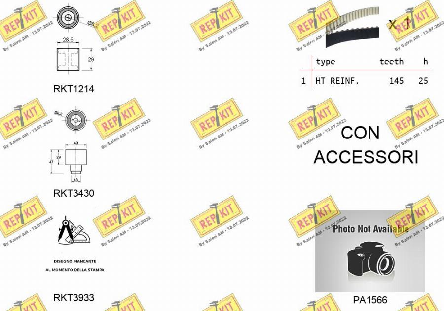 REPKIT RKTK1288PA - Водяной насос + комплект зубчатого ремня autodnr.net