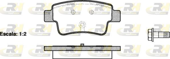 Roadhouse 21198.00 - Гальмівні колодки, дискові гальма autocars.com.ua