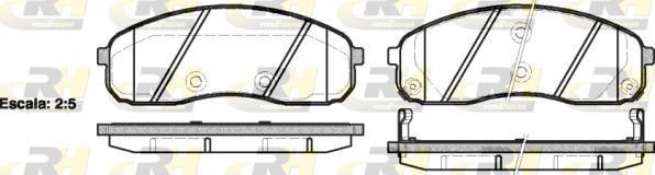 Roadhouse 21244.02 - Гальмівні колодки, дискові гальма autocars.com.ua