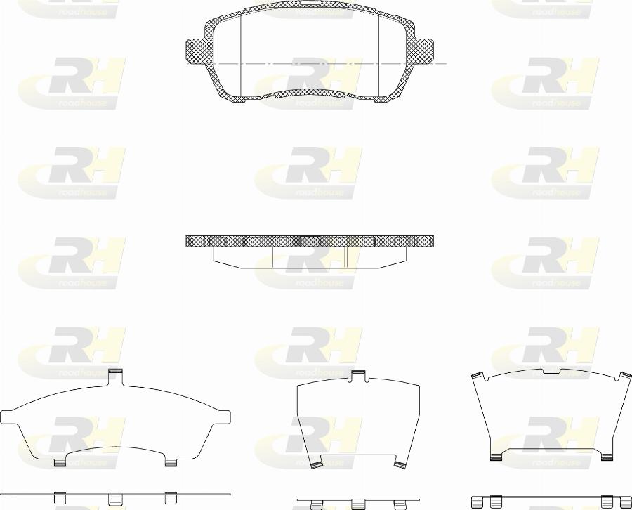 Roadhouse 21281.10 - Тормозные колодки, дисковые, комплект autodnr.net