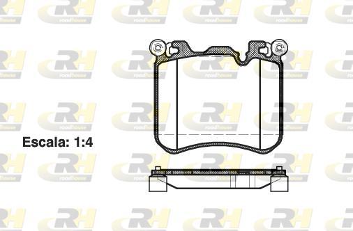 Roadhouse 21413.00 - Тормозные колодки, дисковые, комплект avtokuzovplus.com.ua