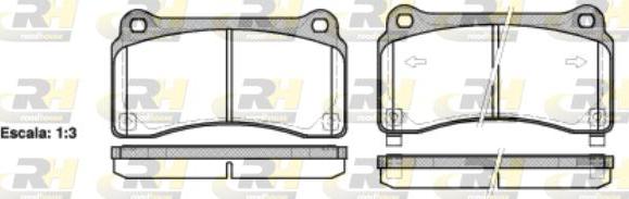 Roadhouse 21427.02 - Гальмівні колодки, дискові гальма autocars.com.ua