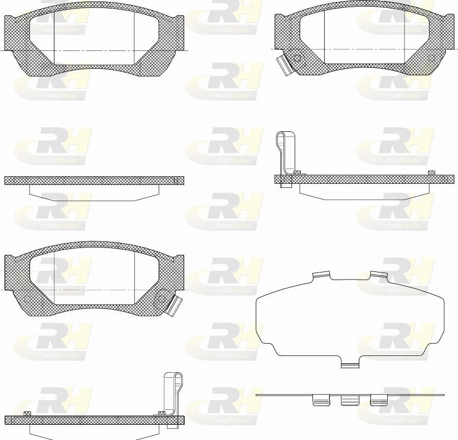 Roadhouse 2147.42 - Гальмівні колодки, дискові гальма autocars.com.ua