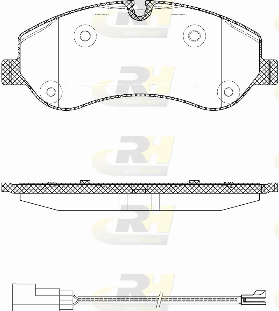 Roadhouse 21520.01 - Тормозные колодки, дисковые, комплект avtokuzovplus.com.ua