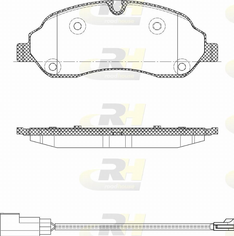 Roadhouse 21602.12 - Тормозные колодки, дисковые, комплект avtokuzovplus.com.ua