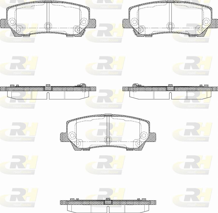 Roadhouse 21621.25 - Тормозные колодки, дисковые, комплект autodnr.net