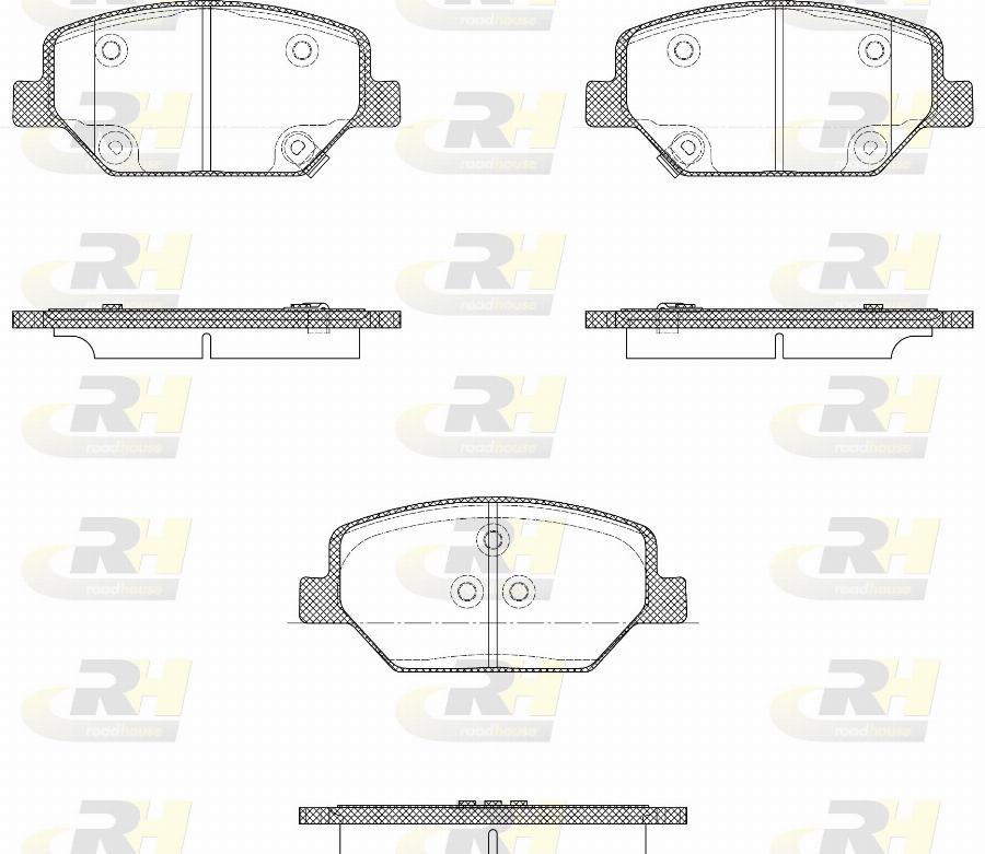 Roadhouse 21631.02 - Гальмівні колодки, дискові гальма autocars.com.ua