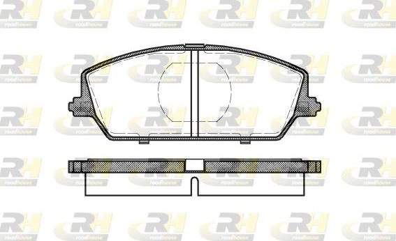 Roadhouse 2387.00 - Гальмівні колодки, дискові гальма autocars.com.ua