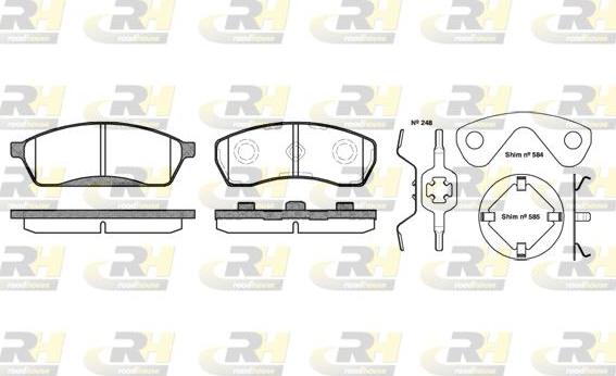 Roadhouse 2488.00 - Гальмівні колодки, дискові гальма autocars.com.ua