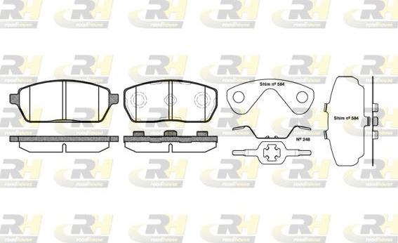 Roadhouse 2593.00 - Тормозные колодки, дисковые, комплект avtokuzovplus.com.ua