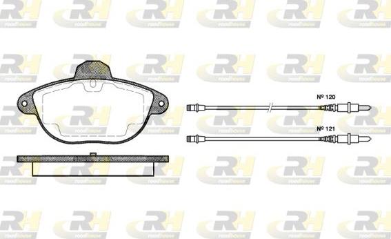 Roadhouse 2608.04 - Тормозные колодки, дисковые, комплект avtokuzovplus.com.ua