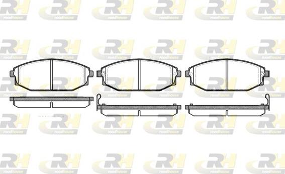 Roadhouse 2734.02 - Гальмівні колодки, дискові гальма autocars.com.ua