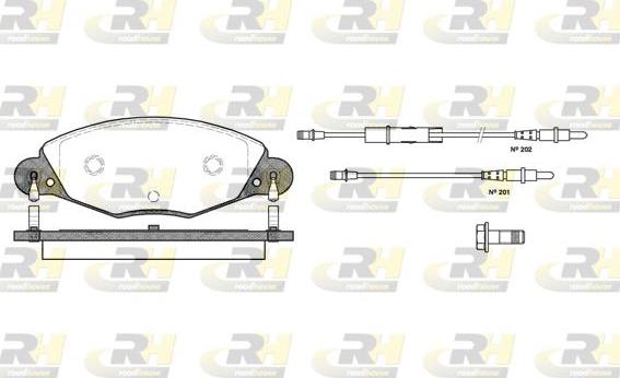 Roadhouse 2827.04 - Тормозные колодки, дисковые, комплект avtokuzovplus.com.ua