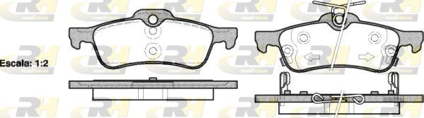 Roadhouse 2862.02 - Гальмівні колодки, дискові гальма autocars.com.ua