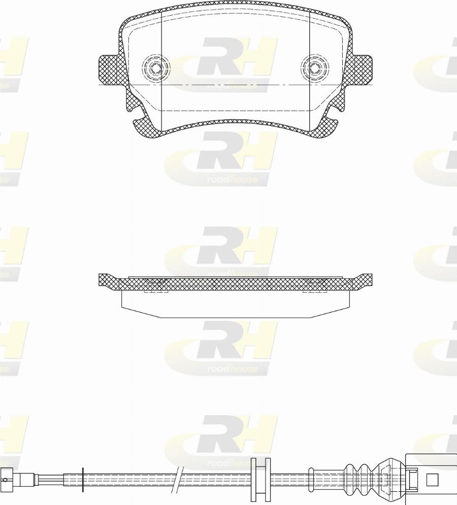 Roadhouse 2897.12 - Тормозные колодки, дисковые, комплект autodnr.net