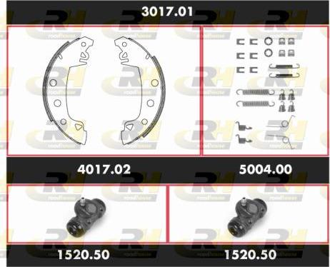 Roadhouse 3017.01 - Комплект тормозных колодок, барабанные autodnr.net