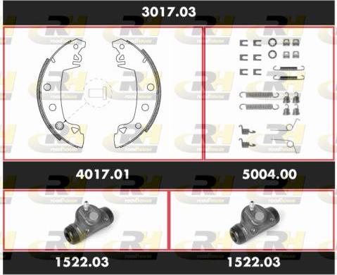 Roadhouse 3017.03 - Комплект гальм, барабанний механізм autocars.com.ua