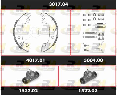 Roadhouse 3017.04 - Комплект гальм, барабанний механізм autocars.com.ua