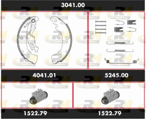 Roadhouse 3041.00 - Комплект тормозных колодок, барабанные avtokuzovplus.com.ua