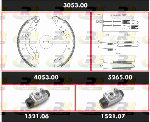 Roadhouse 3053.00 - Комплект гальм, барабанний механізм autocars.com.ua