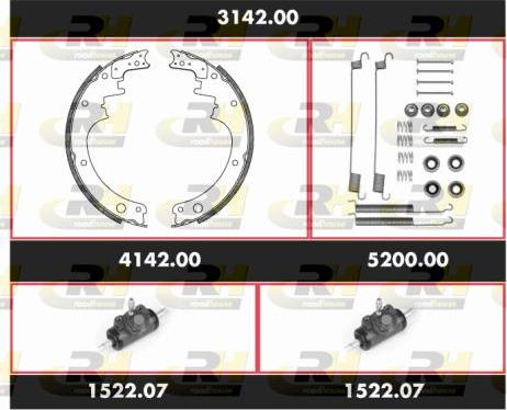 Roadhouse 3142.00 - Комплект тормозных колодок, барабанные autodnr.net