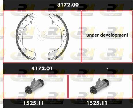 Roadhouse 3172.00 - Комплект гальм, барабанний механізм autocars.com.ua