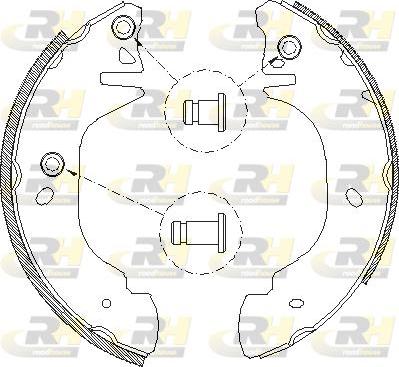 Roadhouse 4305.00 - Тормозные башмаки, барабанные avtokuzovplus.com.ua