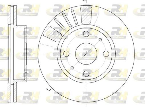 Roadhouse 6116.10 - Гальмівний диск autocars.com.ua