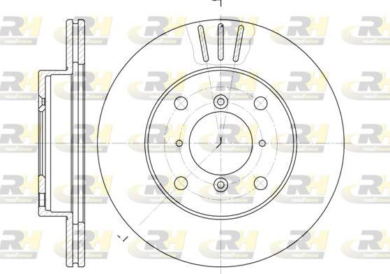 Roadhouse 6143.10 - Гальмівний диск autocars.com.ua