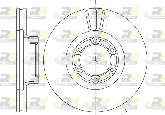 Roadhouse 6157.10 - Гальмівний диск autocars.com.ua