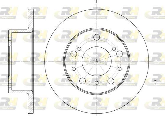 Roadhouse 6168.00 - Гальмівний диск autocars.com.ua