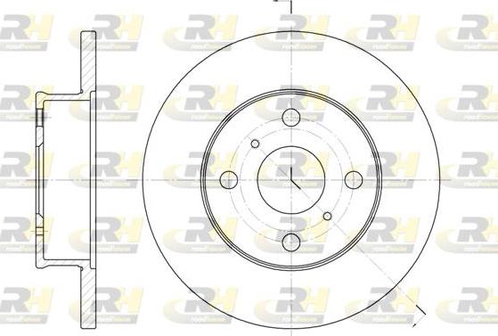 Roadhouse 6401.00 - Гальмівний диск autocars.com.ua