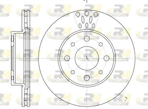 Roadhouse 6517.10 - Гальмівний диск autocars.com.ua