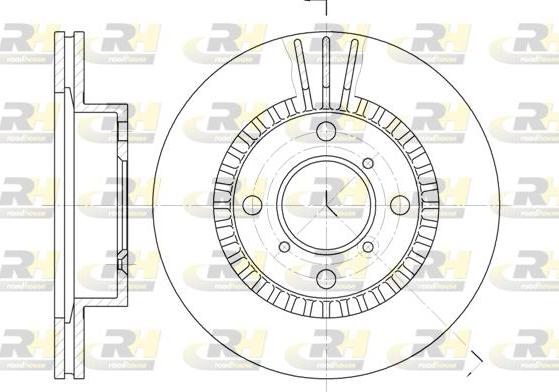 Roadhouse 6553.10 - Гальмівний диск autocars.com.ua