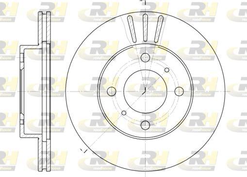 Roadhouse 6557.10 - Тормозной диск avtokuzovplus.com.ua