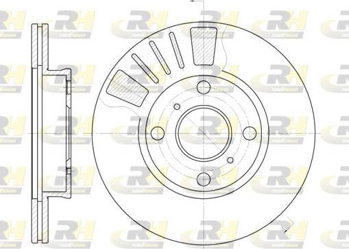 Roadhouse 6569.10 - Тормозной диск avtokuzovplus.com.ua