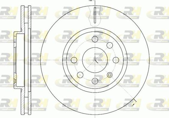 Roadhouse 6611.10 - Гальмівний диск autocars.com.ua