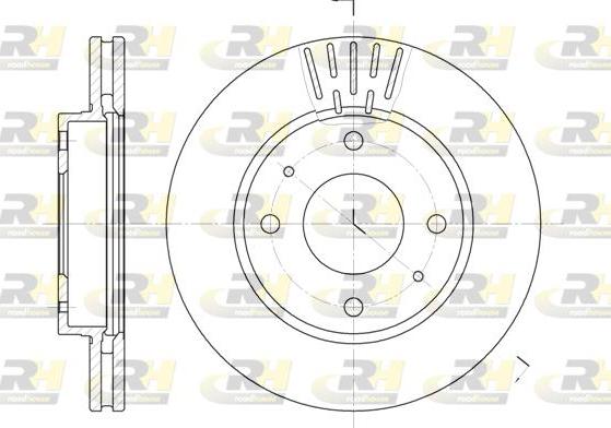 Roadhouse 6633.10 - Гальмівний диск autocars.com.ua