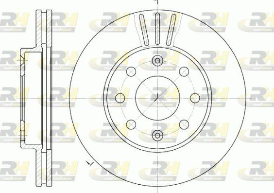 Roadhouse 6655.10 - Гальмівний диск autocars.com.ua