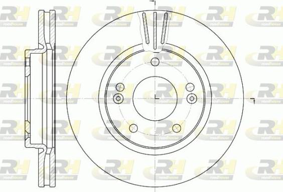 Roadhouse 6667.10 - Гальмівний диск autocars.com.ua