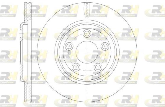 Roadhouse 6837.10 - Гальмівний диск autocars.com.ua