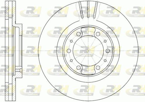 Roadhouse 6868.10 - Тормозной диск avtokuzovplus.com.ua