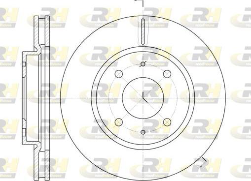 Roadhouse 6890.10 - Гальмівний диск autocars.com.ua