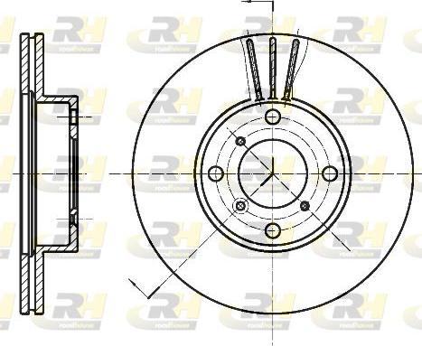 Roadhouse 6950.10 - Гальмівний диск autocars.com.ua