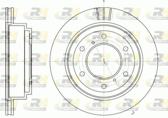 Roadhouse 6955.10 - Гальмівний диск autocars.com.ua