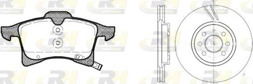 Roadhouse 81036.01 - Комплект гальм, дисковий гальмівний механізм autocars.com.ua