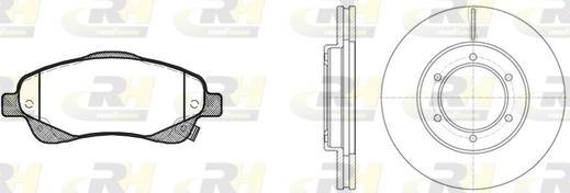 Roadhouse 81046.01 - Комплект гальм, дисковий гальмівний механізм autocars.com.ua