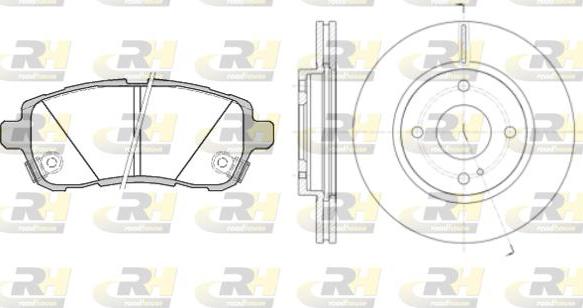 Roadhouse 81281.00 - Комплект гальм, дисковий гальмівний механізм autocars.com.ua