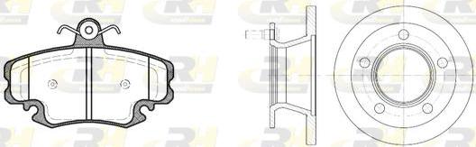 Roadhouse 8142.00 - Комплект гальм, дисковий гальмівний механізм autocars.com.ua